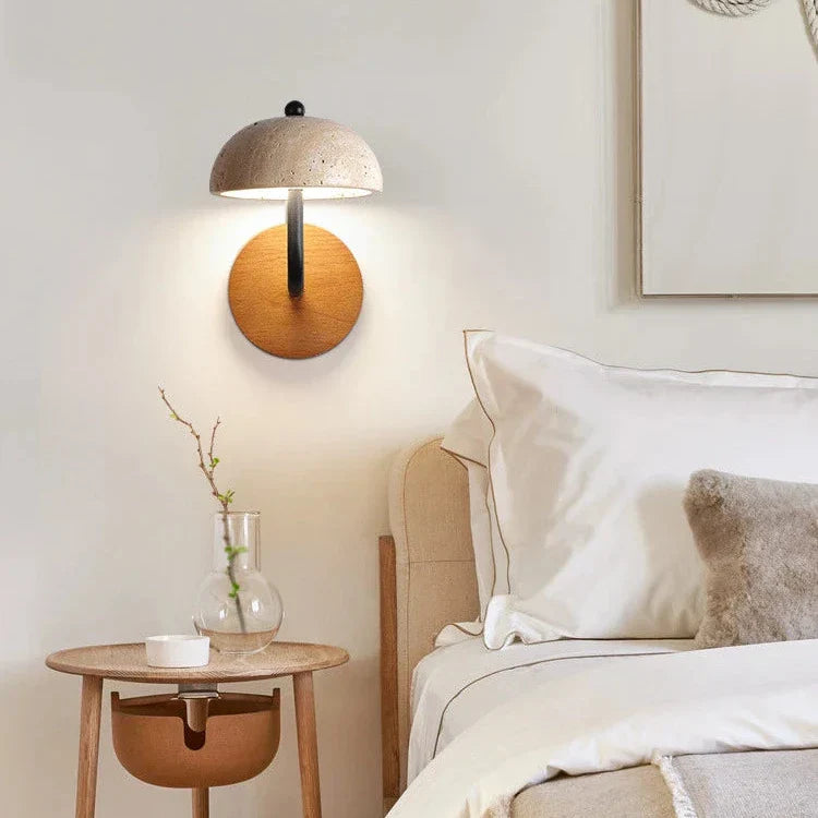 Nordic Bedside Travertine Wall Light