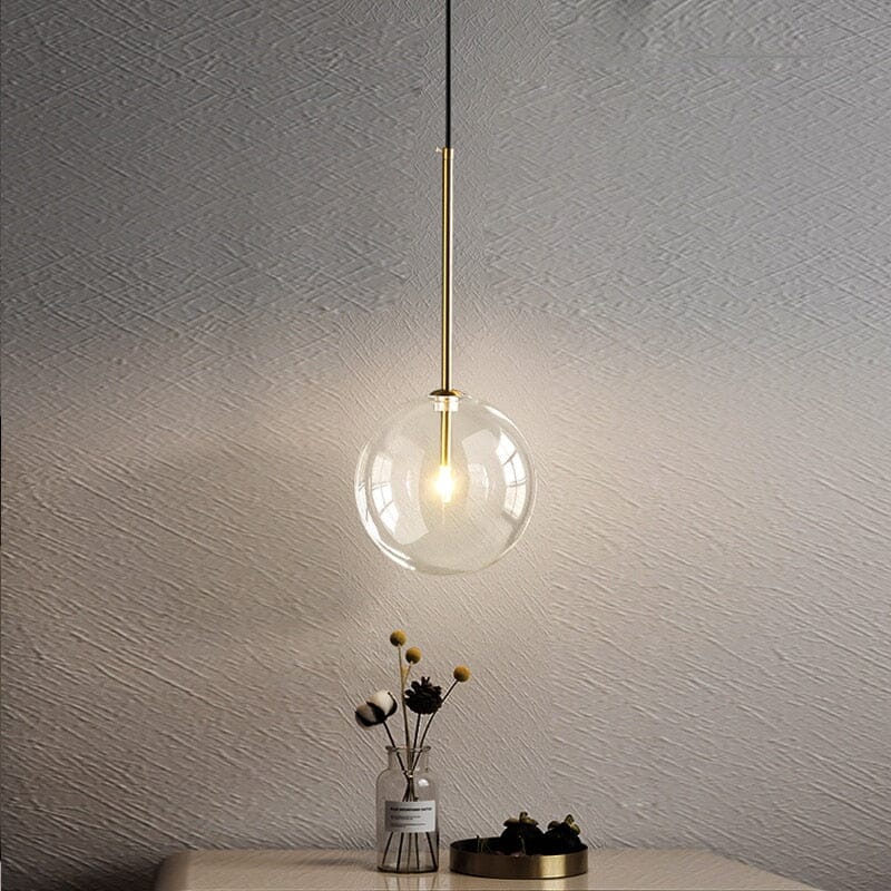 Scandinavian Glass Ball Pendant Light