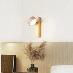 Travertine Wood Bedside Wall Light