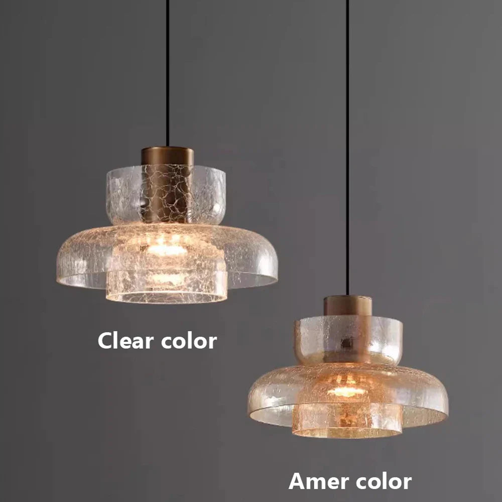 Retro Cracked Glass Pendant Light