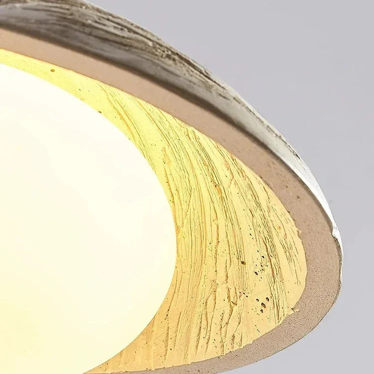 Wabi-sabi Style Travertine Cement Pendant Light