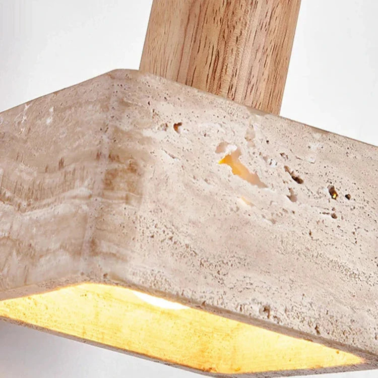 Travertine Square Pendant Light