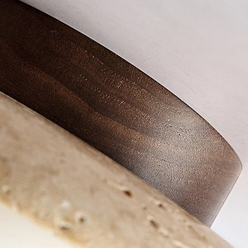 Natural Nordic Minimalist Travertine Ceiling Light