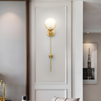 The Shine of Gold and Marble Wall Light