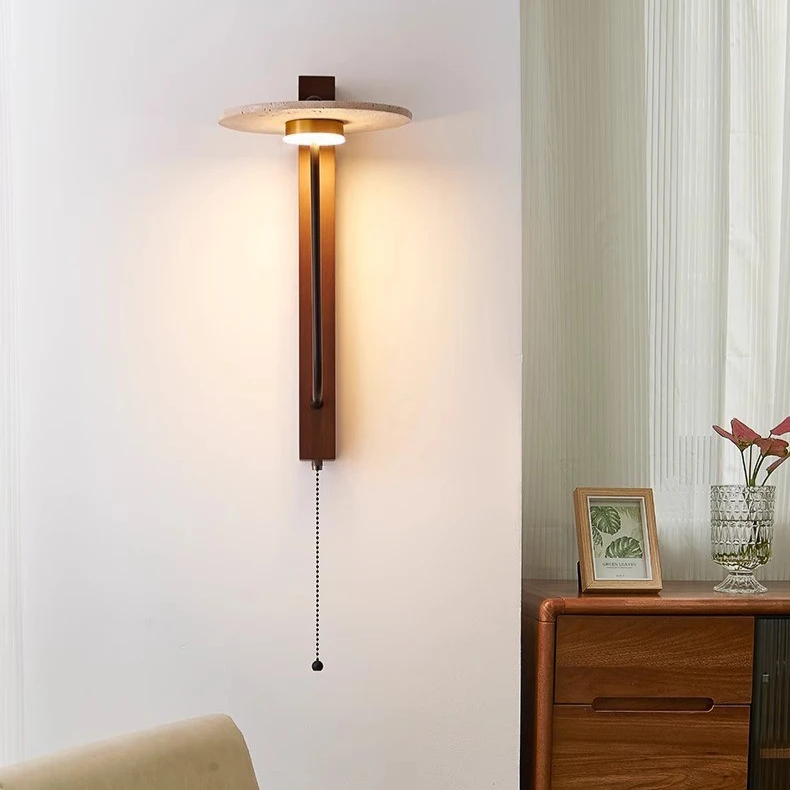 Travertine Oriental Style Wall Light