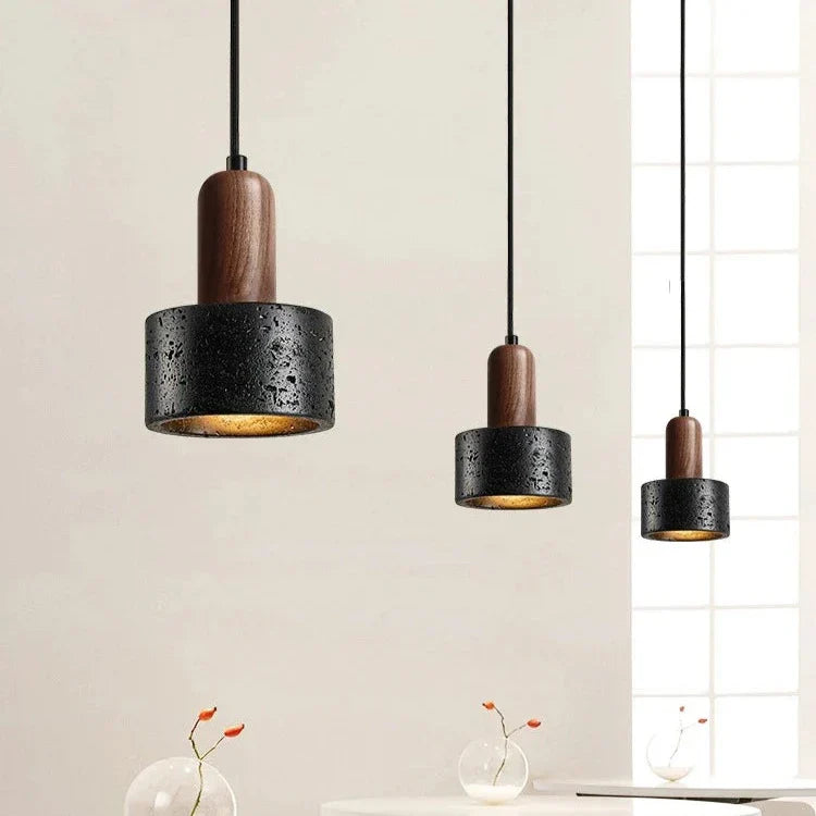 Black Stone LED Pendant Light