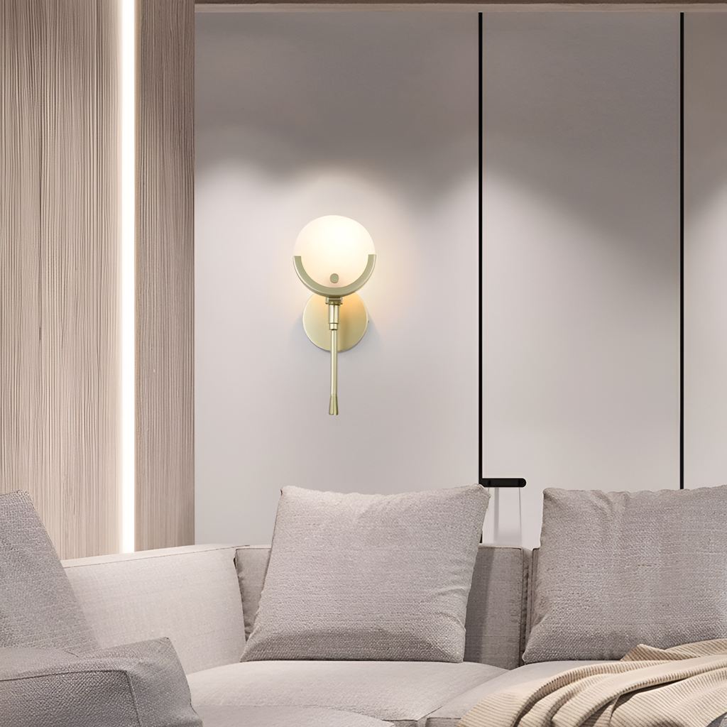 The Shine of Gold and Marble Wall Light