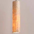 Cream Travertine Tube Pendant Light