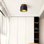 Travertine Mounted Black Stone Ceiling Light Fixture