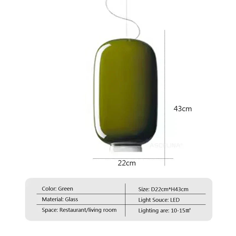 Chouchin Suspension Modern LED Glass Pendant Lamp