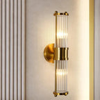 The Lumina Bloom Brass Crystal Japandi Wall Lamp