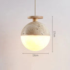 Travertine Hanging Ball Pendant Light