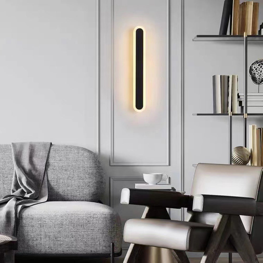 Edge Minimalist Metal Oval IP65 WaterProof Outdoor Wall Light