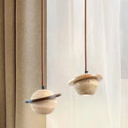 Travertine Planet Pendant Light