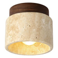 The Stone Travertine Japandi LED Ceiling Lamp