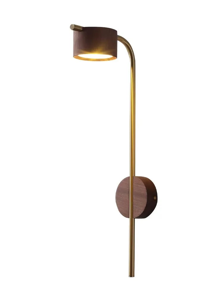 Wood Accent Bedside LED Wall Light