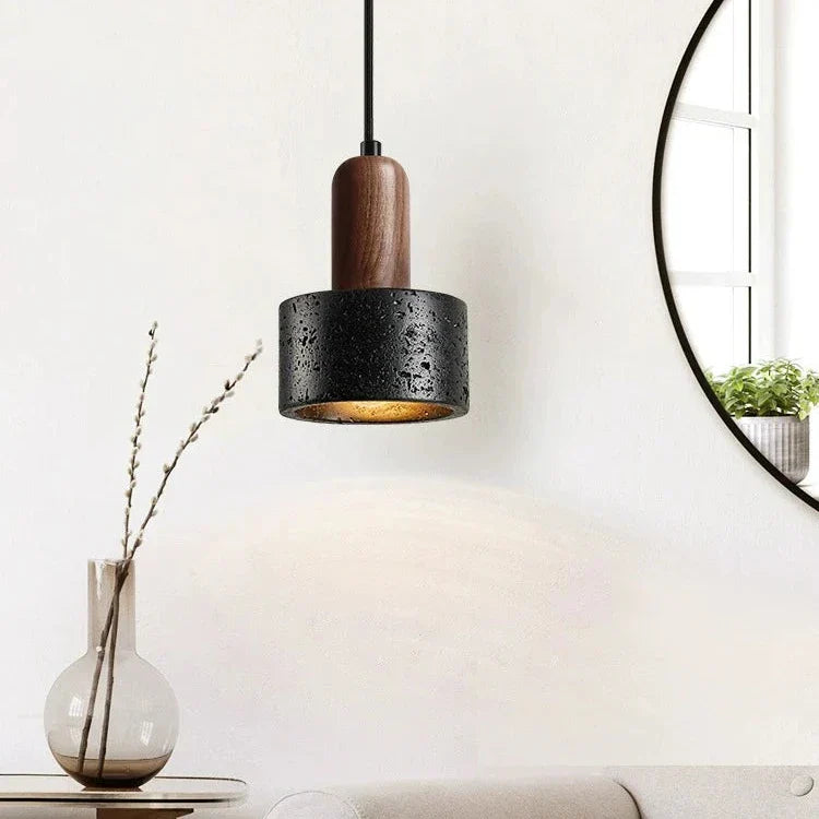 Black Stone LED Pendant Light