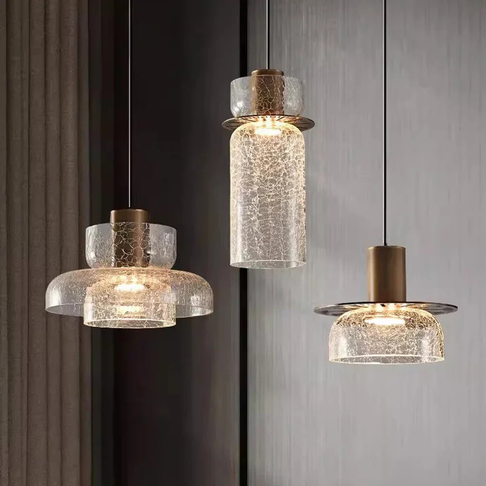 Retro Cracked Glass Pendant Light