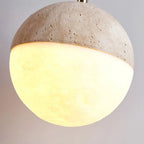 Travertine Ball Pendant Light