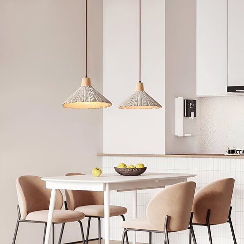 Cream Retro Wabi-Sabi LED Pendant Light