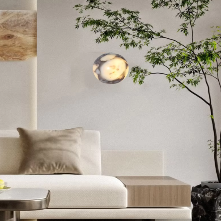 Nordic Black Marble Wall Sconce