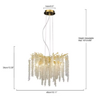 Elegant Crystal Aluminum Ceiling Chandelier