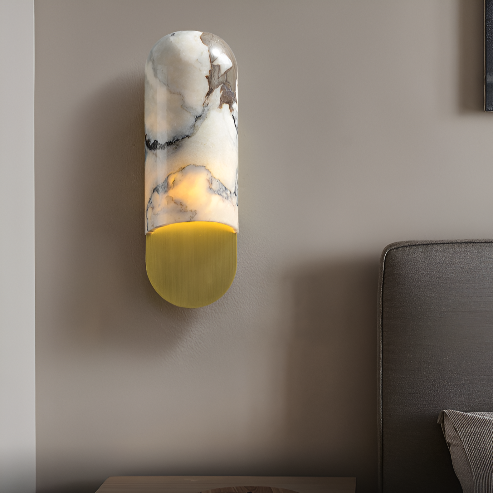 Morwenna Nordic Marble Cave LED Wall Light