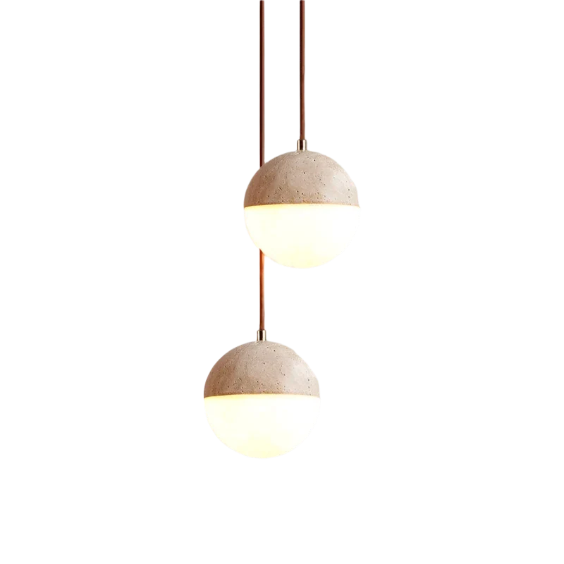 Travertine Ball Pendant Light