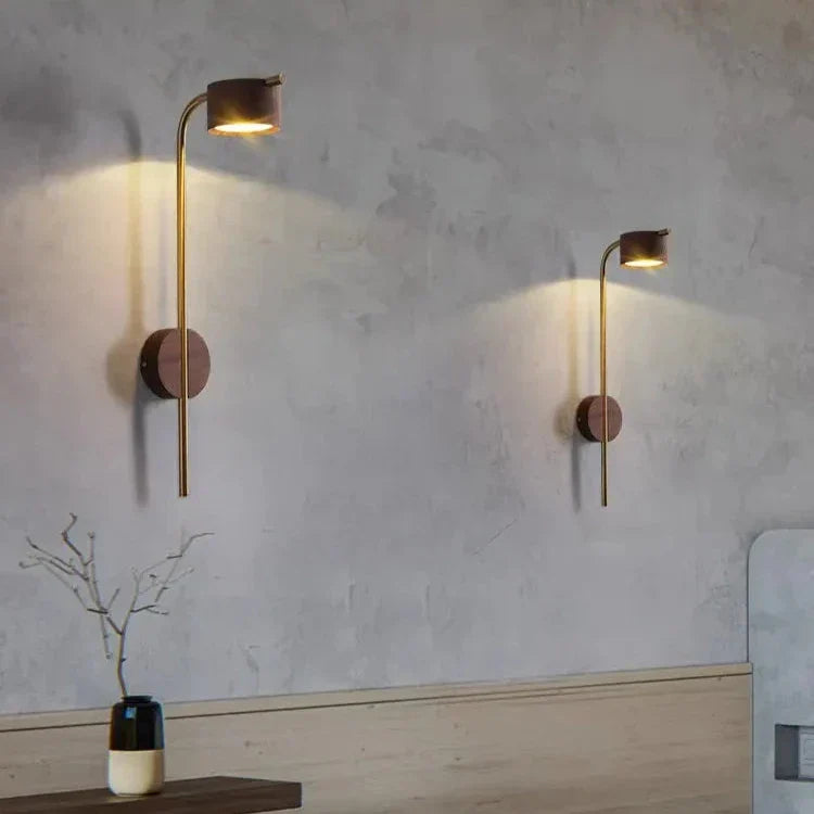 Wood Accent Bedside LED Wall Light