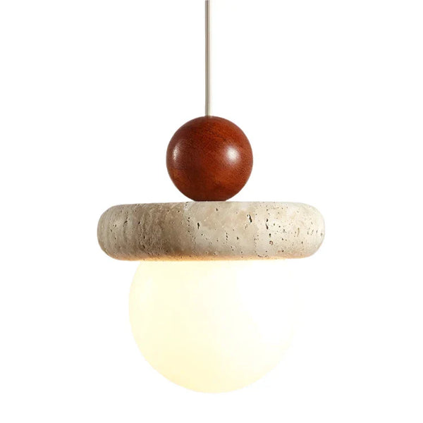 Cream Travertine Pendant Light