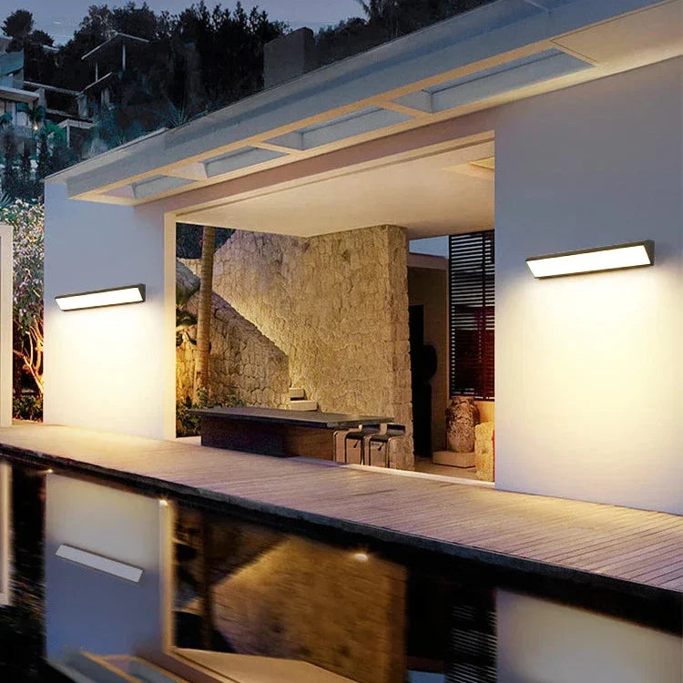 Sleek Outdoor Long Strip LED Wall Light