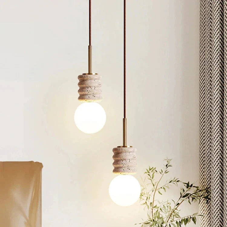 LED Chandelier Modern Stone Bedside Pendant Light