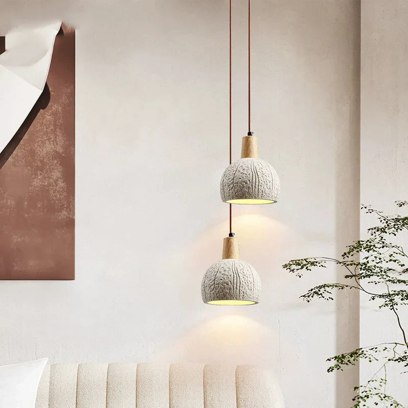 Round Cement Pendant Light