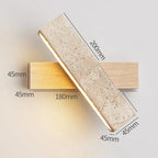 Travertine Wood Rotatable LED Wall Light