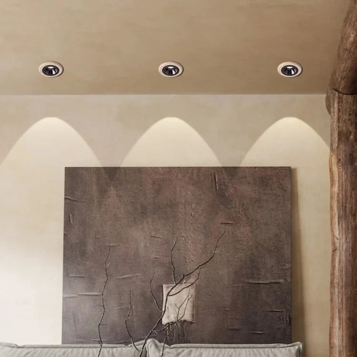 Tranquil Core Travertine Minimalist LED Spotlight