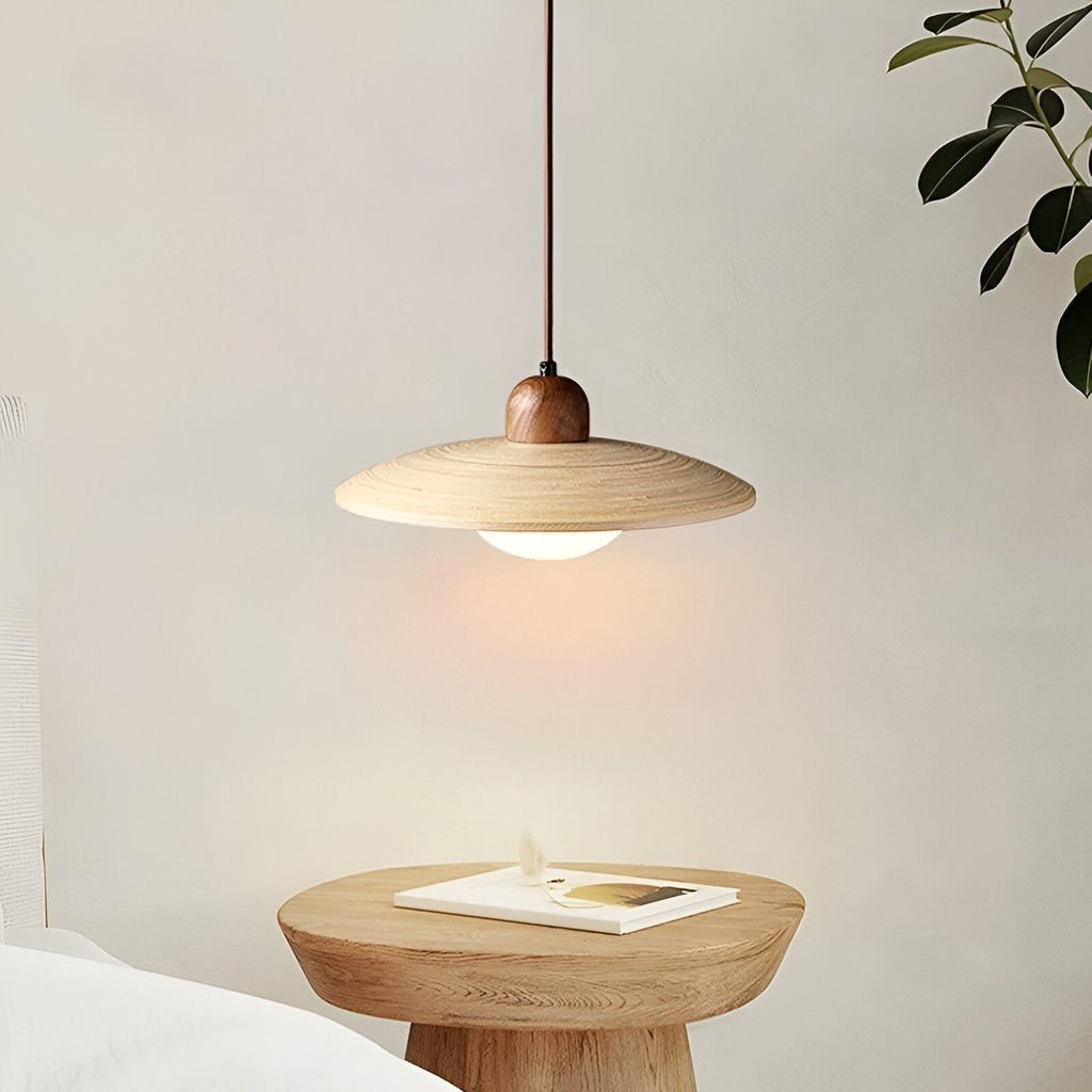 Elara Japandi Wood Elegance Pendant Light