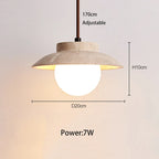 Travertine LED Stone Pendant Light