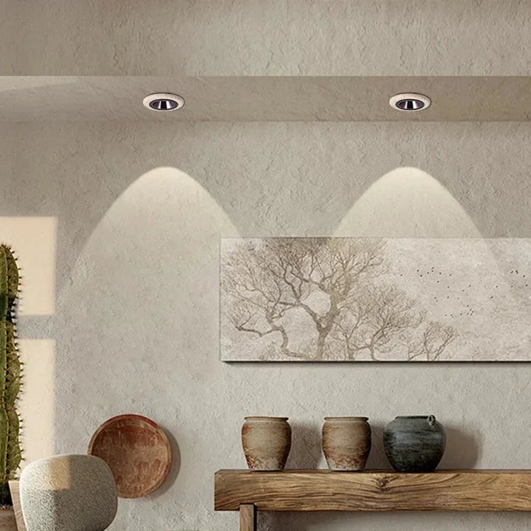 Tranquil Core Travertine Minimalist LED Spotlight
