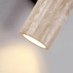 Japandi Tube Travertine Stone Minimalist Wall Light