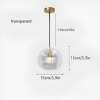 Retro Glass Globe Shape Pendant Light