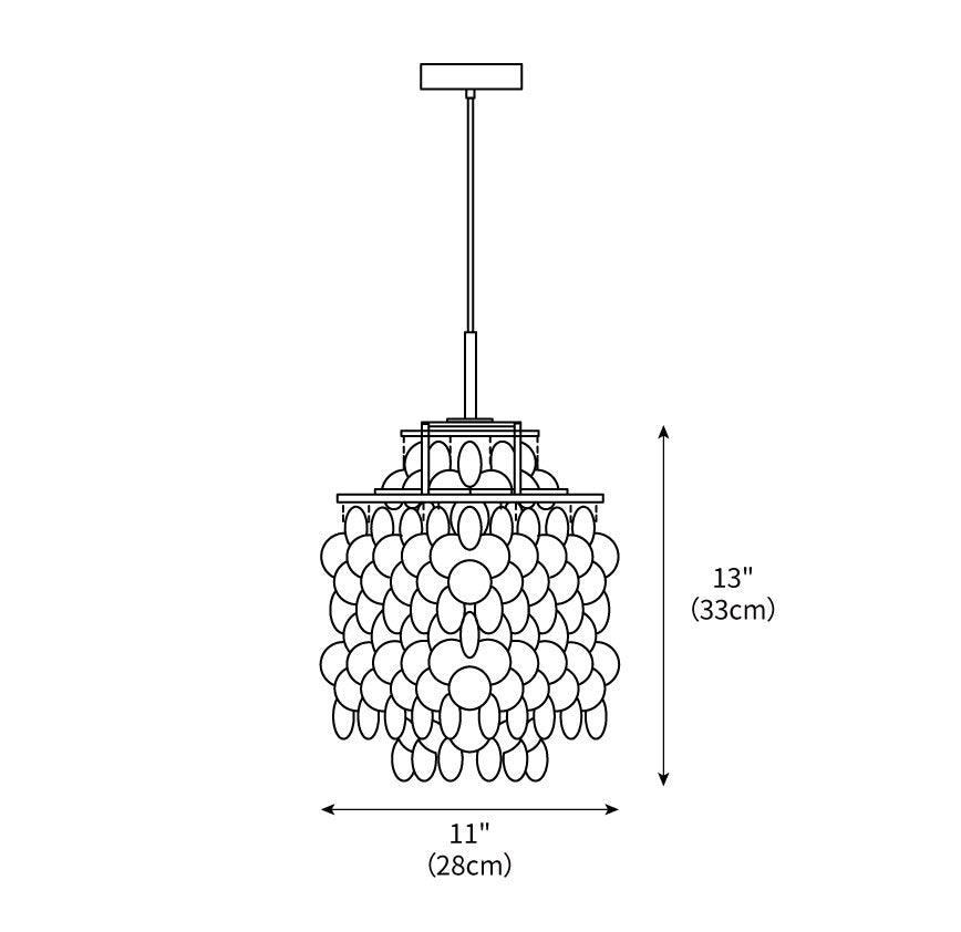 Maris Italian Vintage Natural Seashell Pendant Light