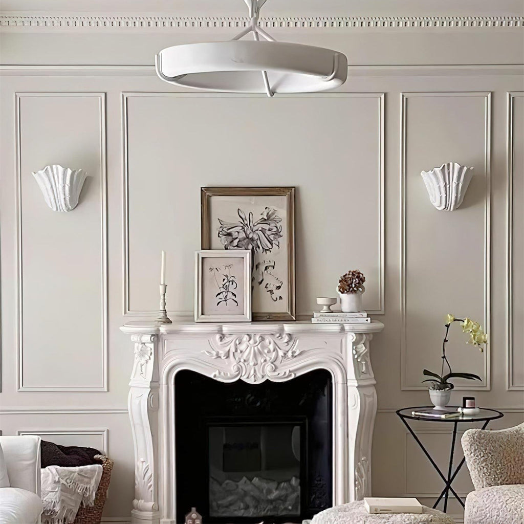 Coquille Sculptural Plaster Shell Wall Light