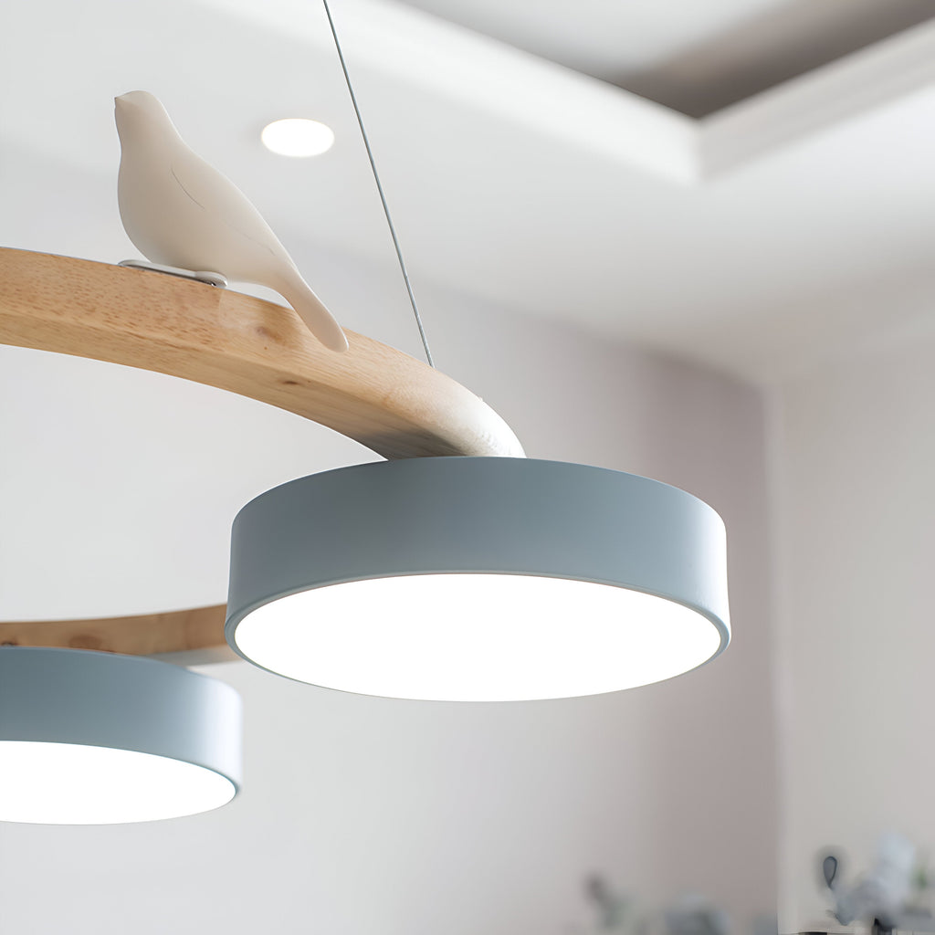 Sienna Nordic Acrylic Bird Round Pendant Light