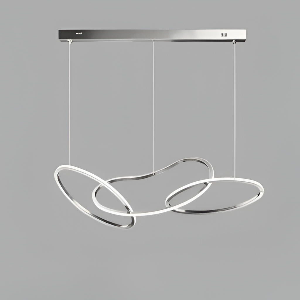 Nordic Stainless Steel Round Toroidal LED Chandelier