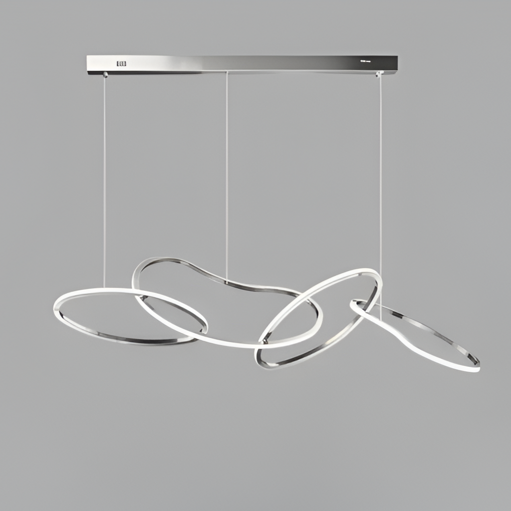 Nordic Stainless Steel Round Toroidal LED Chandelier