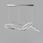Nordic Stainless Steel Round Toroidal LED Chandelier