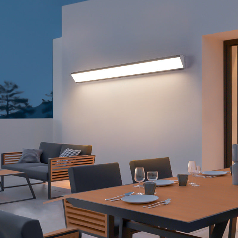 Sleek Outdoor Long Strip LED Wall Light
