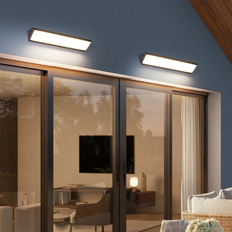 Sleek Outdoor Long Strip LED Wall Light