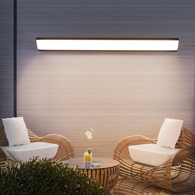 Sleek Outdoor Long Strip LED Wall Light