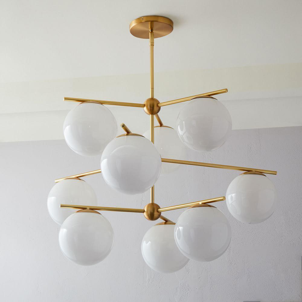 Sphere Stem Light Luxury Brass Chandelier